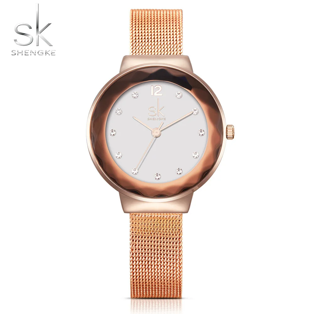 SK 2018 новые модные часы Montre Femme из нержавеющей стали серебряные наручные роскошные