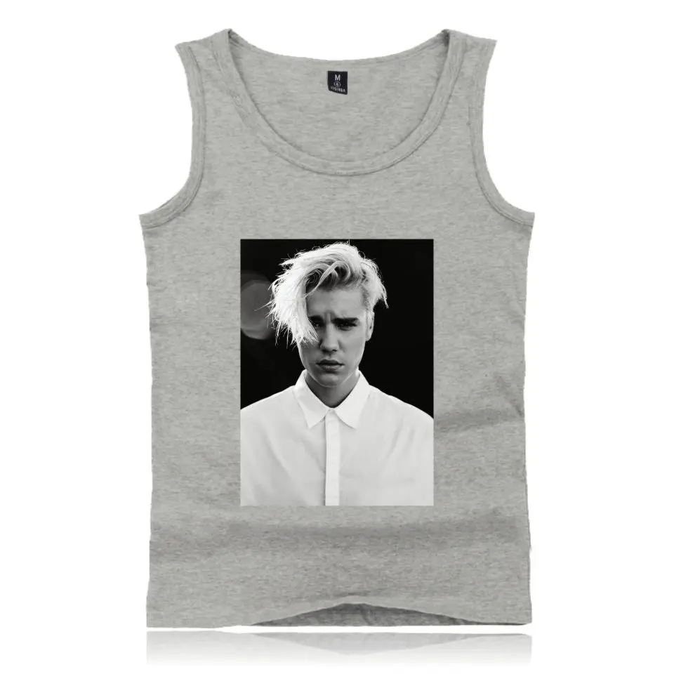 Джастин Бибер майка Новинка 2017 Женская Фитнес топы Бодибилдинг крутая Футболка