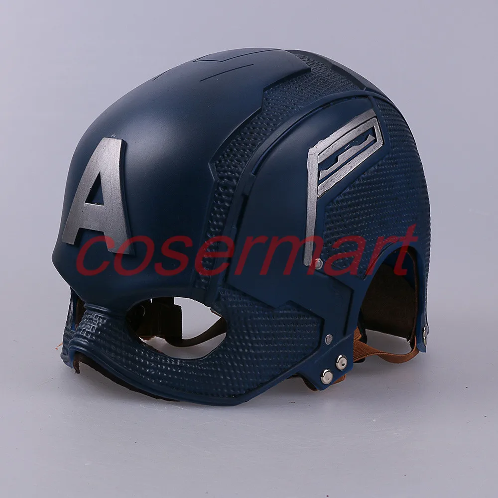 Cos Movie Superhero Captain America Helmet Cosplay Steven Rogers PVC Man Adult Halloween Costumes Party Prop