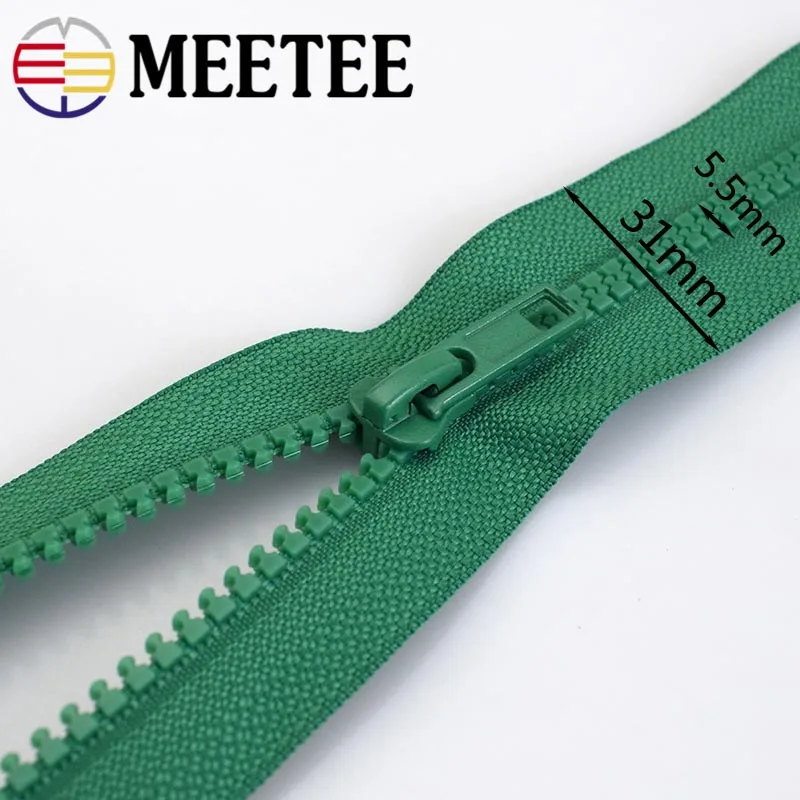 Молния из смолы Meetee с открытым концом 40/60/70 см 2 шт. молния для шитья пуховиков