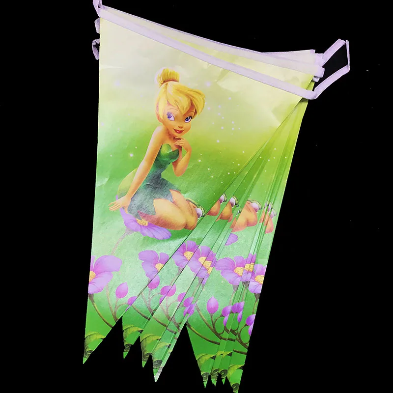 10 шт./лот TinkerBell тема вечерние баннеры украшения Фея флаги baby shower decorarions|Флажки