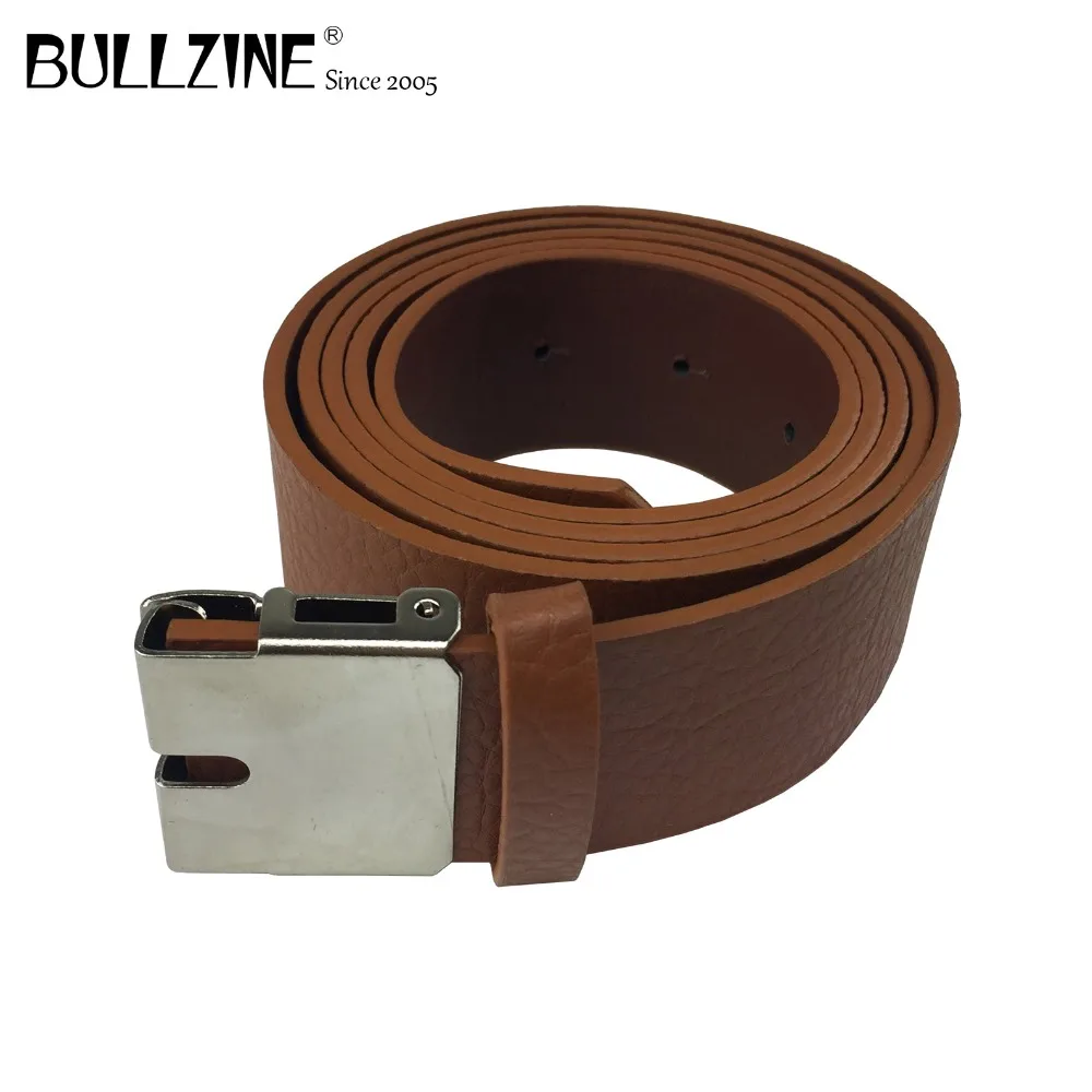Ремни Bullzine из искусственной кожи коричневого цвета с соединительной застежкой