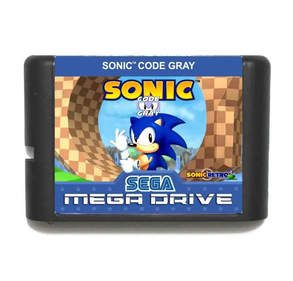 Игровая карта Sonic Code Gray MD 16 bit для Sega Mega Drive Genesis|16 game card|bit card16 |