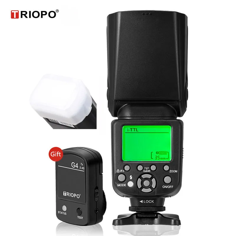 TRIOPO TR-982III высокоскоростная синхронная i-ttl вспышка 1/8000 2,4G беспроводной главный Slave режим lcd вспышка светильник speed lite для Nikon