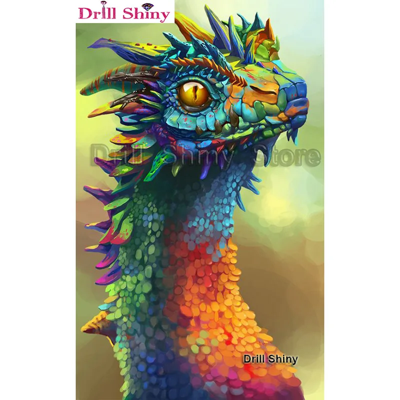 

5D полноразмерная Алмазная картина «голова дракона», «сделай сам», вышивка крестиком, украшение для дома