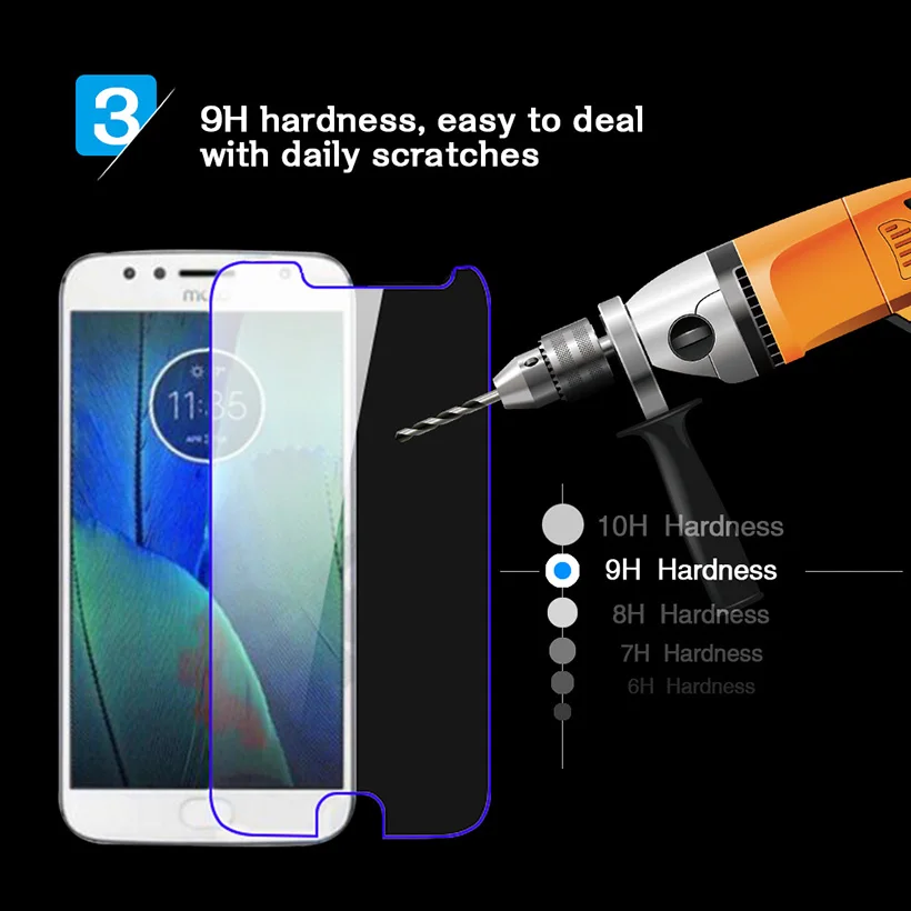 Закаленное стекло для Motorola Moto G5S Plus G5 C E4 Plus Защита экрана для Moto E5 G7 G8 Plus Z2 Play Макросъемка