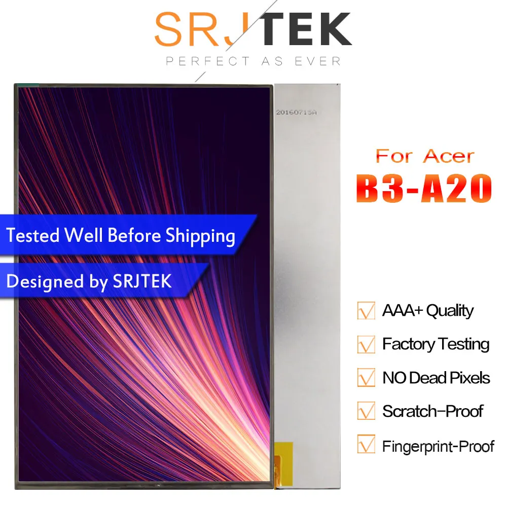 Srjtek 10 1 для Acer Iconia One B3 A20 A5008 ЖК дисплей матричный экран запасные части планшетного