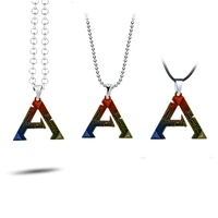anime vintage jewelry a letter pendants necklace ark survival evolved necklace pendant porte clef marque llaveros wt96 8