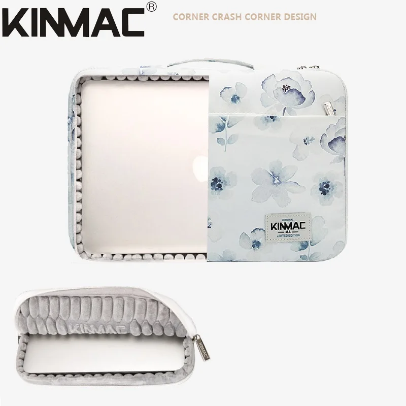 Ударопрочная брендовая сумка для ноутбука Kinmac 12 13 14 15 6 дюйма Сумка с цветочным