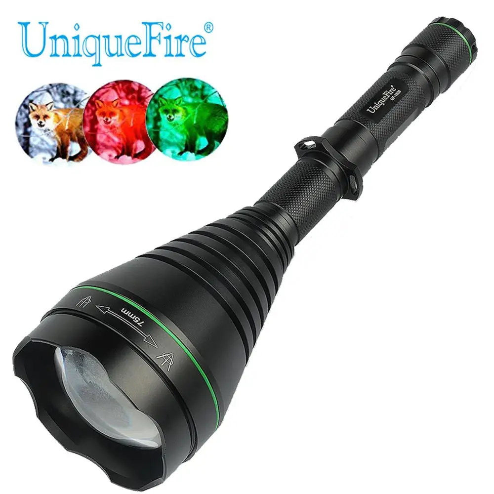 UniqueFire 1508 XRE светодиодный фонарик для охоты с увеличением 75 мм выпуклая линза 3