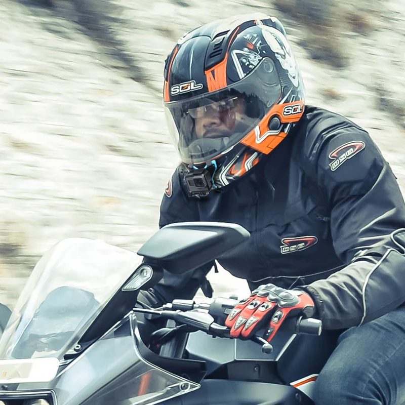 Набор аксессуаров TELESIN для Gopro, крепление на мотоциклетный шлем, ремень+ наплечный рюкзак+ Авто присоски для Gopro Hero7 6 5