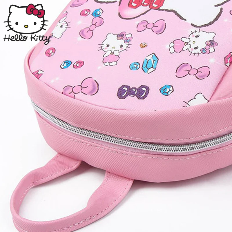 Милый плюшевый рюкзак с рисунком Hello Kitty розовый детский 3D кота школьный для