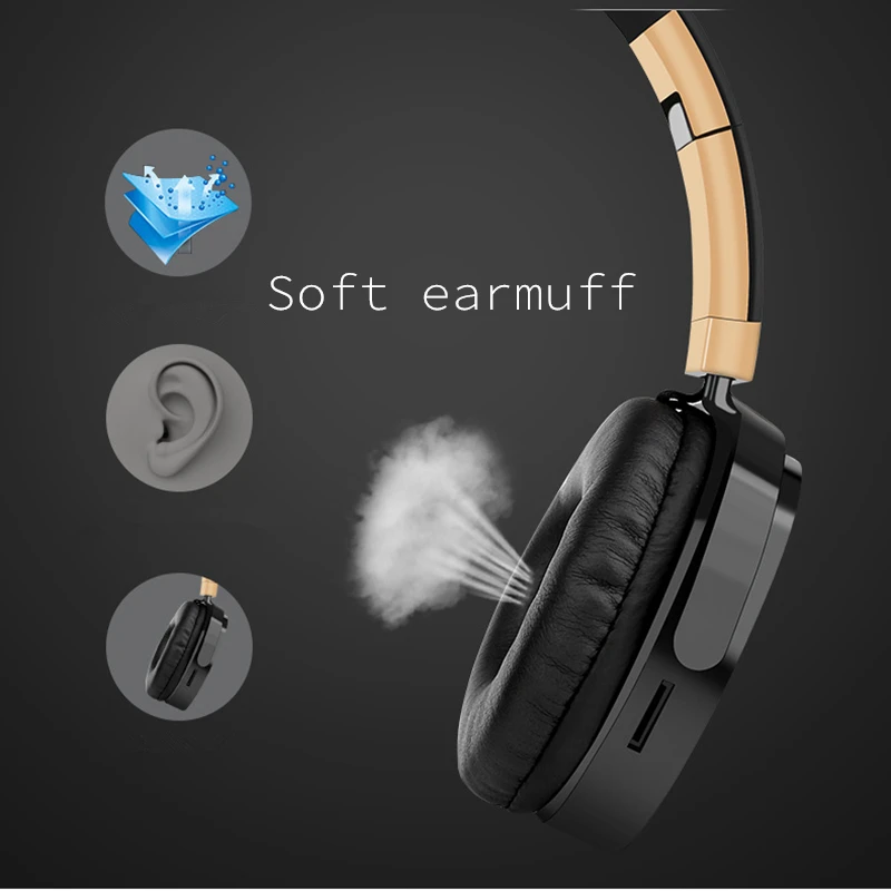 Модная головная повязка складные bluetooth-наушники Беспроводная гарнитура поддержка fm-радио TF карта с микрофоном для мобильного телефона ПК