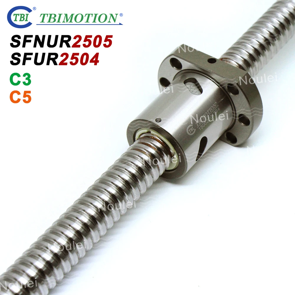 TBI SFU 2505 C3 C5 шариковый винт 5 мм свинцовый с SFUR2505 SFUR2504 двойная шариковая гайка CNC anti
