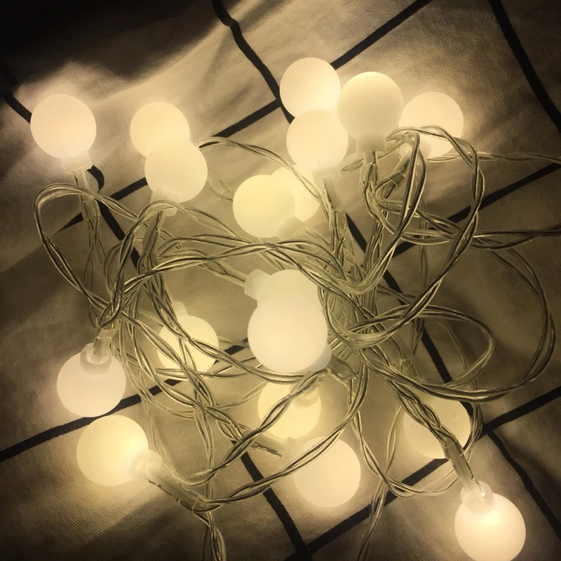 3/6/10 м 20 100LEDs LED Ball String Lights Праздничные рождественские украшения Рождественская