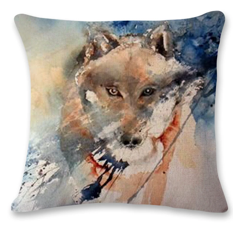 BLRISUP хлопковое белье дикие животные волк узорная подушка крышка зимняя