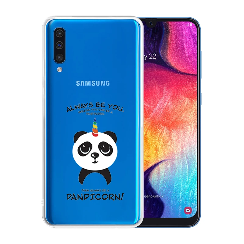 Мультфильм силиконовый чехол для телефона samsung Galaxy A50 симпатичные панды Коке