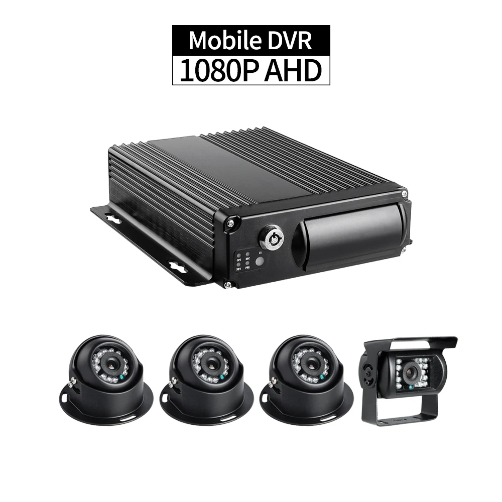 Комплект AHD для автомобильного мобильного видеорегистратора 4CH 1080P Dual SD 256G