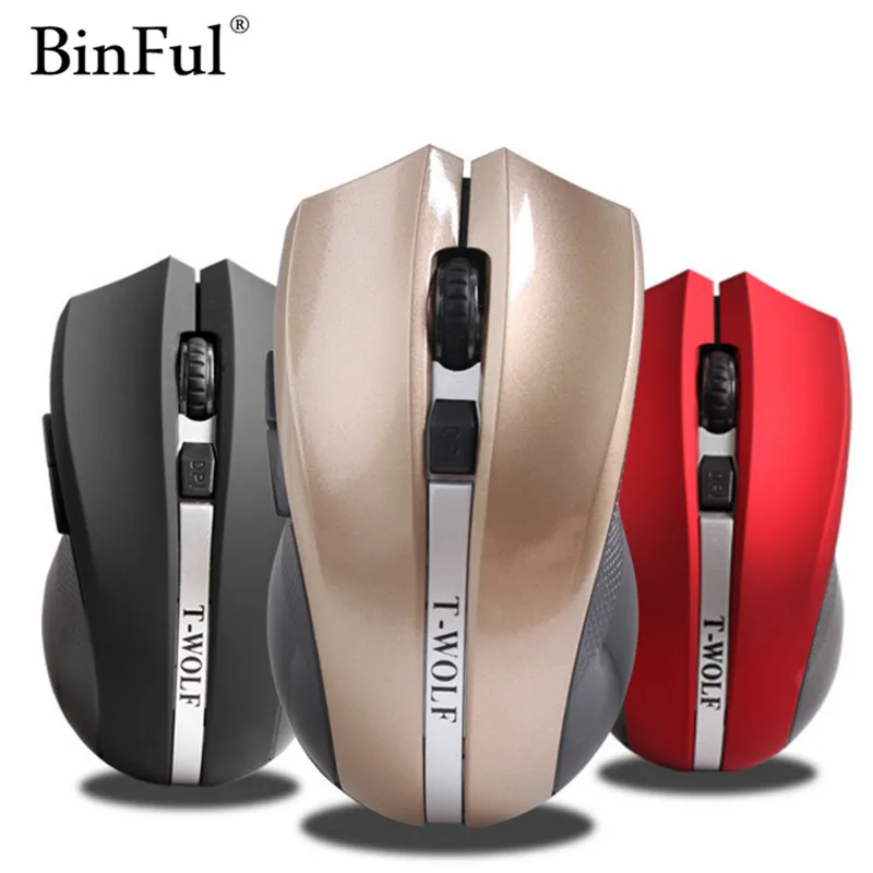 BinFul Новая беспроводная мышь usb 2 4G 6 кнопок бесшумная Бесшумная эргономичная