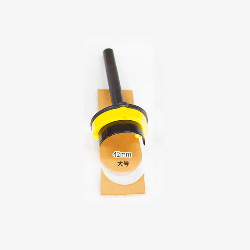 42mm Кожаное ремесло набор полукруглые разноцветные плоские с резак кошелек ремень конечный удар кожа ручной инструменты пробивая ручной инструмент 32/37/42 мм - Цвет: 42mm