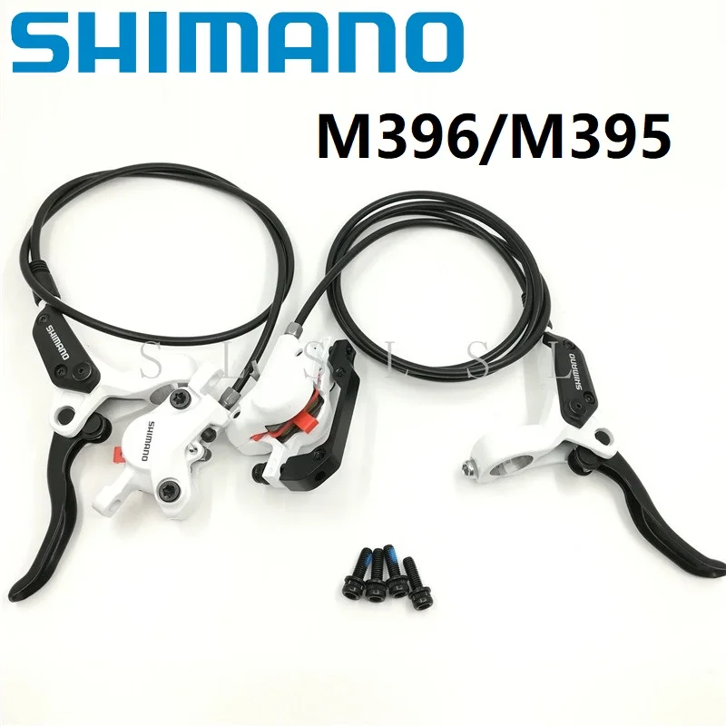 Белый гидравлический дисковый тормоз SHIMANO BR/BL M395 M396 один передний задний рычаги и