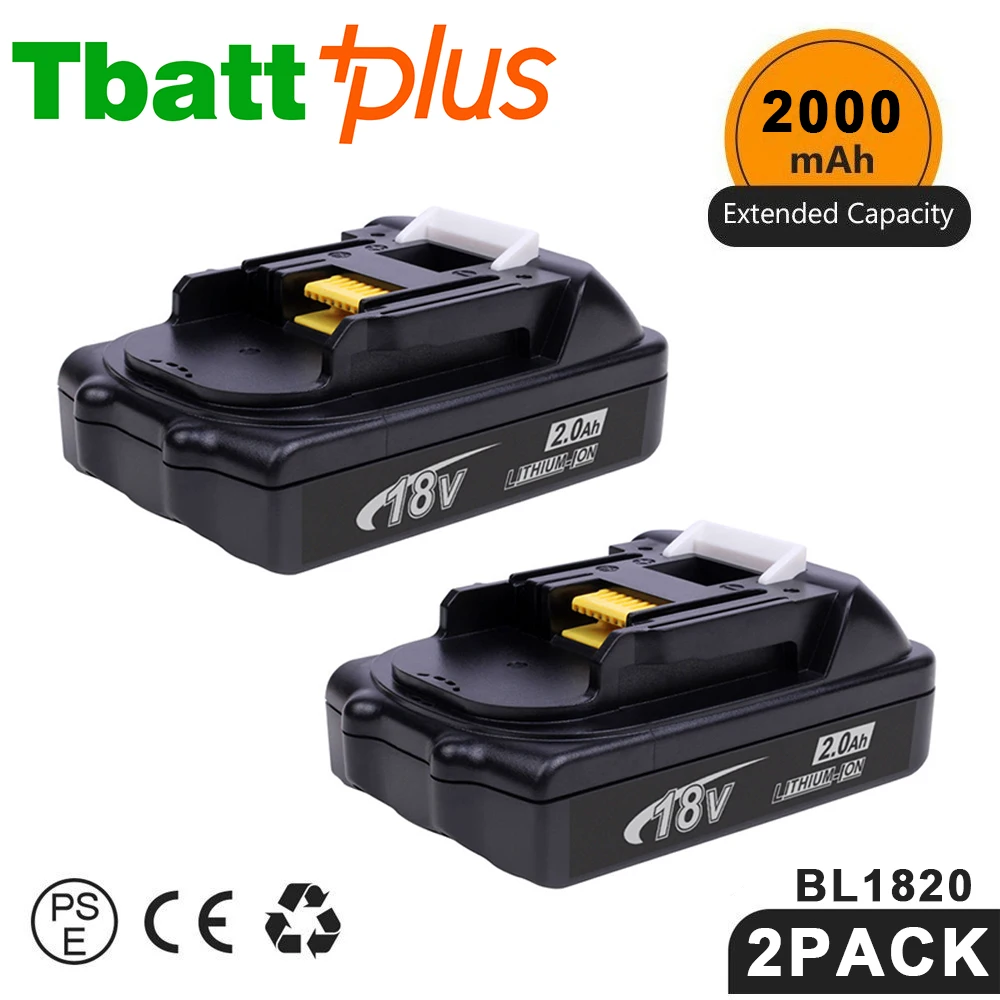 18V 2.0Ah Lithium Ion Battery 18 Volt For Makita LXT BL1830 BL1815 Compact tool | Электроника