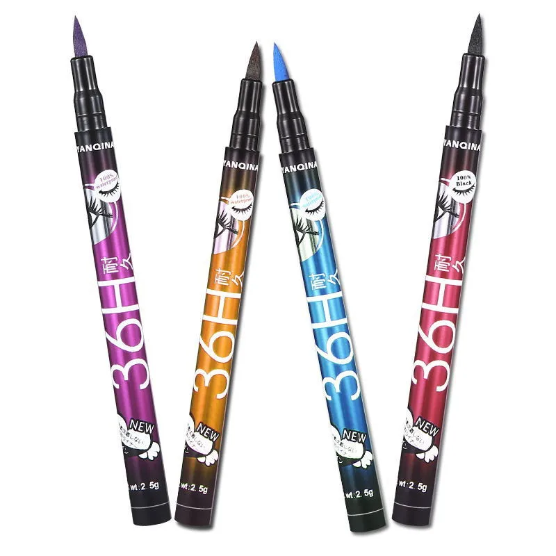 4 style black 36H pencil eyeliner waterproof precision pen long lasting soft liquid cosmetics | Красота и здоровье