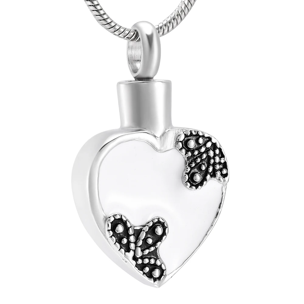 Keepsake Cremation ожерелье для праха Персонализированные Бабочки в сердечко Кремация