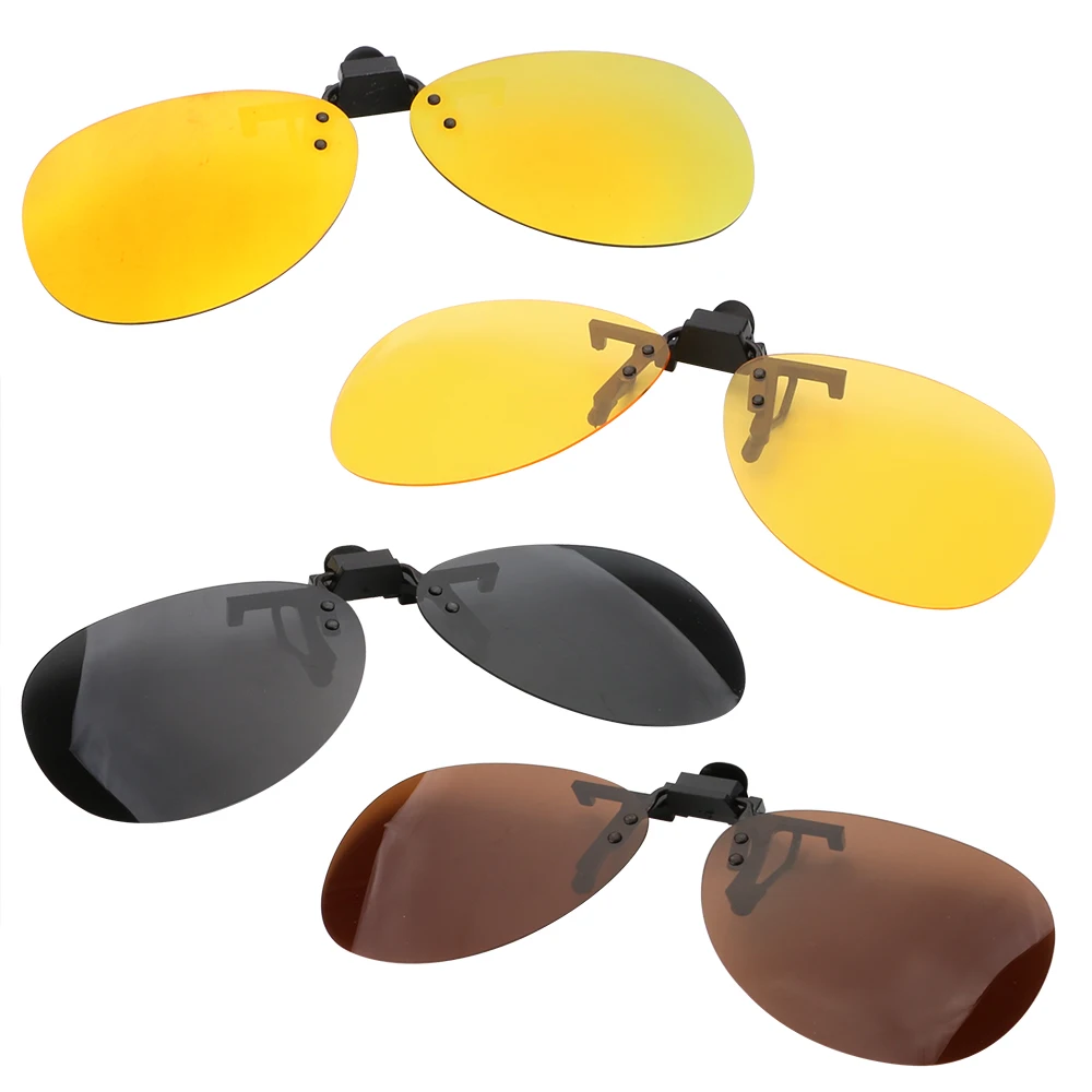 

LEEPEE Polarized Sun Glasses Clip On Sunglasses For Men Women Anti-UVA UVB Driver Goggles Car Driving Night Vision Lens