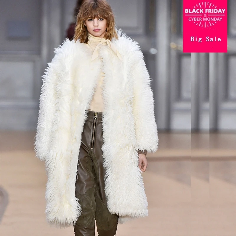 S-3XL winter fashion imitation fox fur coat luxury women long thicker jacket coat wj1677 fashion brand good quality dropship