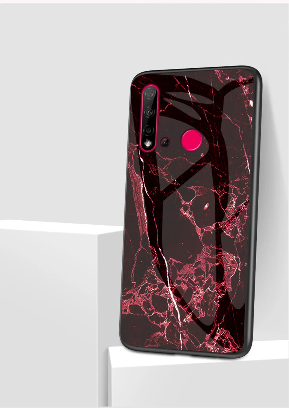 Модный чехол из закаленного стекла для huawei P20 Lite, мягкий силиконовый защитный чехол для телефона P20 Lite
