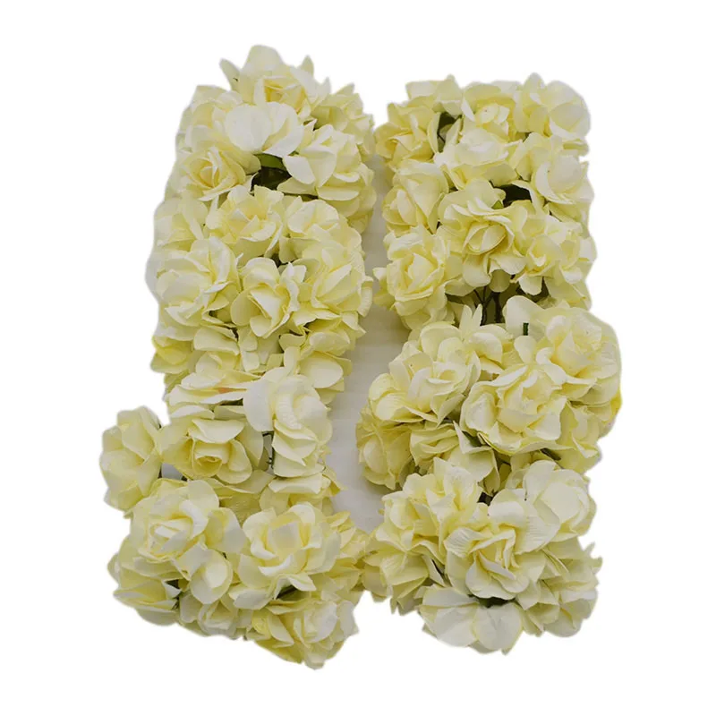 light yellow 72 шт 3,5 см бумажные розы Декоративные искусственные цветы Букет Скрапбукинг DIY Подарочные карты Ремесло вечерние свадебные украшения принадлежности - Цвет: light yellow