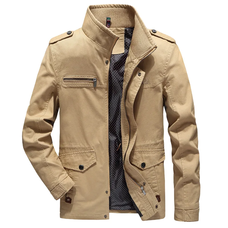 Куртка SRTM мужская с эполетами, хлопковая ветровка в стиле милитари, с воротником-стойкой, уличная одежда, большие размеры, весна-осень 2019