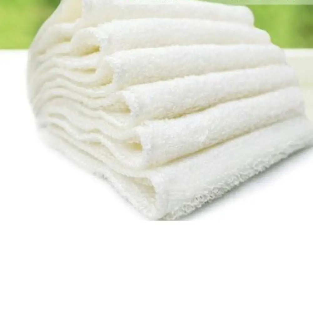 

1x White high efficient ANTI-GREASY bamboo fiber cleaning cloth magic multi-function dish washing cloth towel cleaning rag PJW
