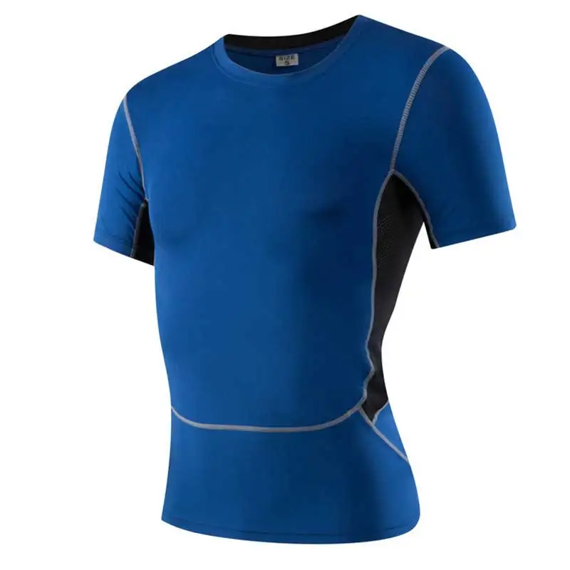 

2018 Men Workout GYM Fitness Tops Tee Sport Run Yoga Train Male Quick Dry Compression Exercise Muslce Bodybuilding T Shirt 1033
