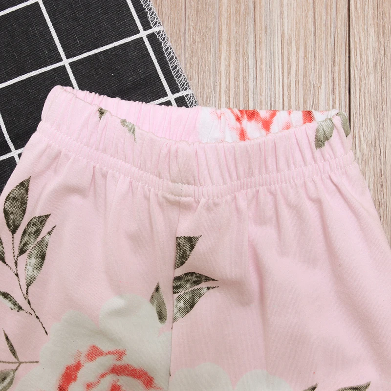 Rorychen Newborn Infant Baby Clothes Set Girls Long Sleeve Bodysuit+Long Pants Leggings+Headbands 3Pcs Suits | Детская одежда и