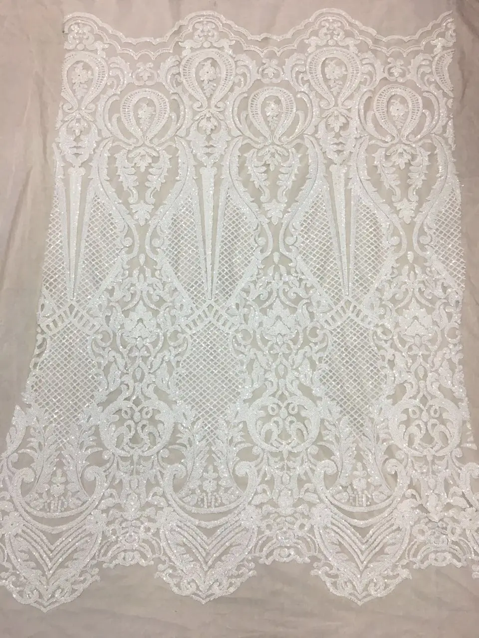 

5yards jj810 good quality nice dobby sequin embroidery net mesh lace fabric for evening dress/wedding