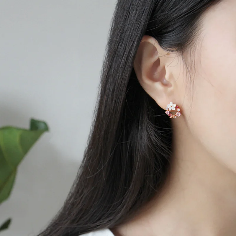 S925 чистое серебро роскошные циркониевые жемчужные раковины кристалл сладкий