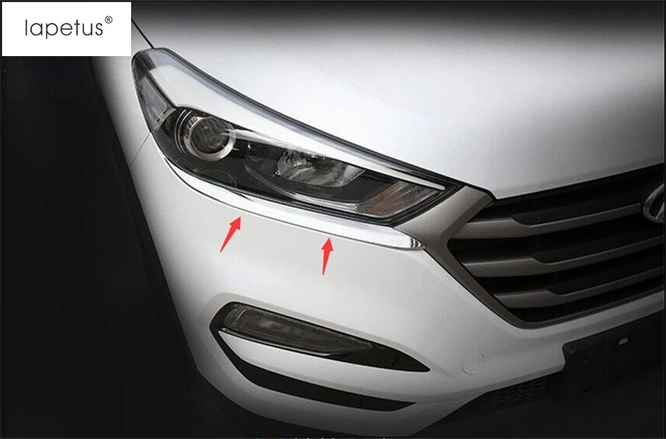 Lapetus Хром Передняя фара лампа век брови полосы Крышка Накладка для hyundai Tucson аксессуары