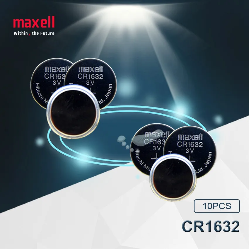 10 шт. Maxell Оригинал CR1632 1632 DL1632 3 в литиевые батареи батарея для монет|Часовые