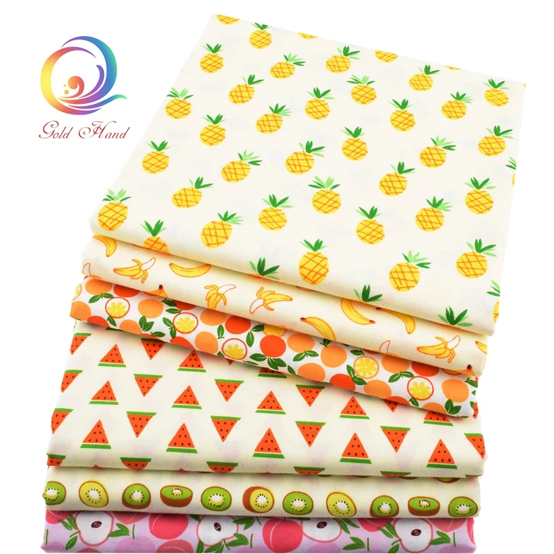Haisen с фруктовым принтом саржевая хлопчатобумажная ткань сделай сам шитье для