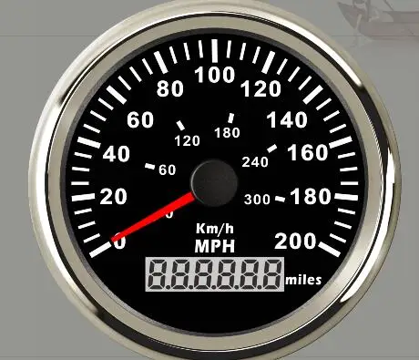 85 мм GPS 0 200 км/ч цифровой нержавеющий Спидометр Одометр ЖК дисплей миль 9 ~ 32 В для ATV