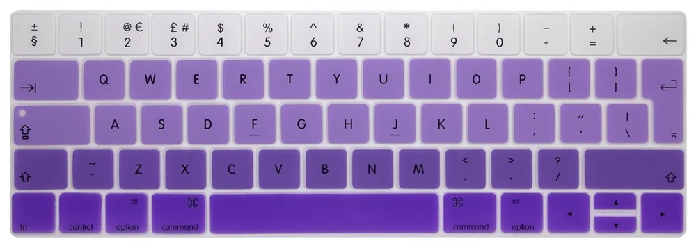 Новая силиконовая защитная пленка наклейки на клавиатуру для MacBook с сенсорной панелью 13 15 дюймов A1706 A1707 A1989 EU английская версия