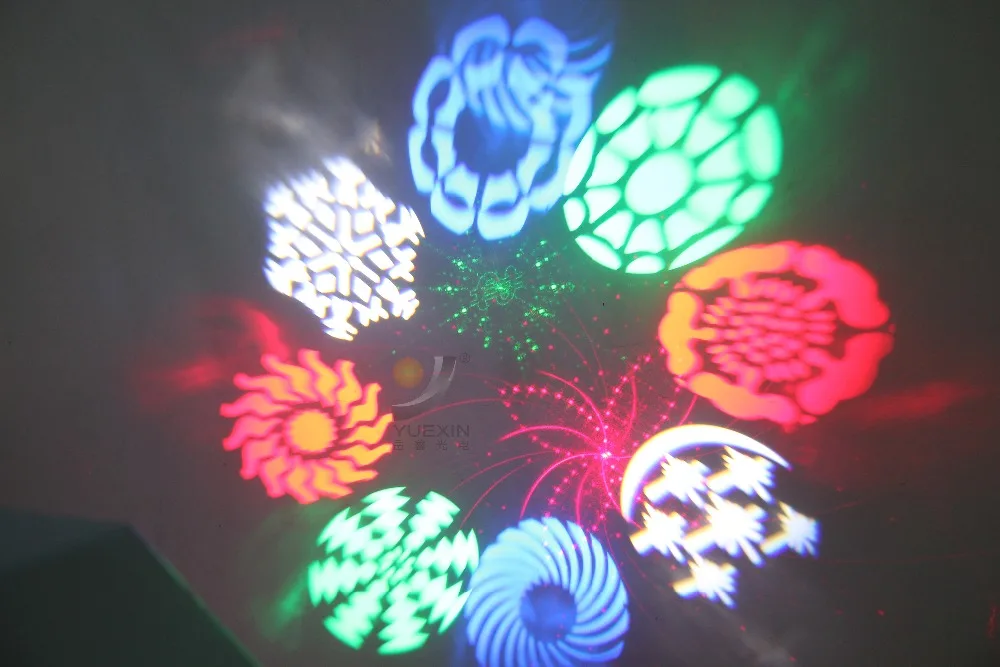 8X3W RGBW с RG лазерным led узором диско dj эффект света для домашнего сценического