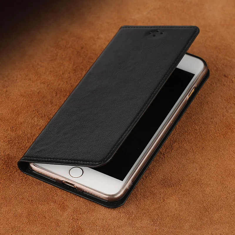 Роскошный флип чехол для Xiaomi Mi Note 2 из натуральной кожи плоский и гладкий воск