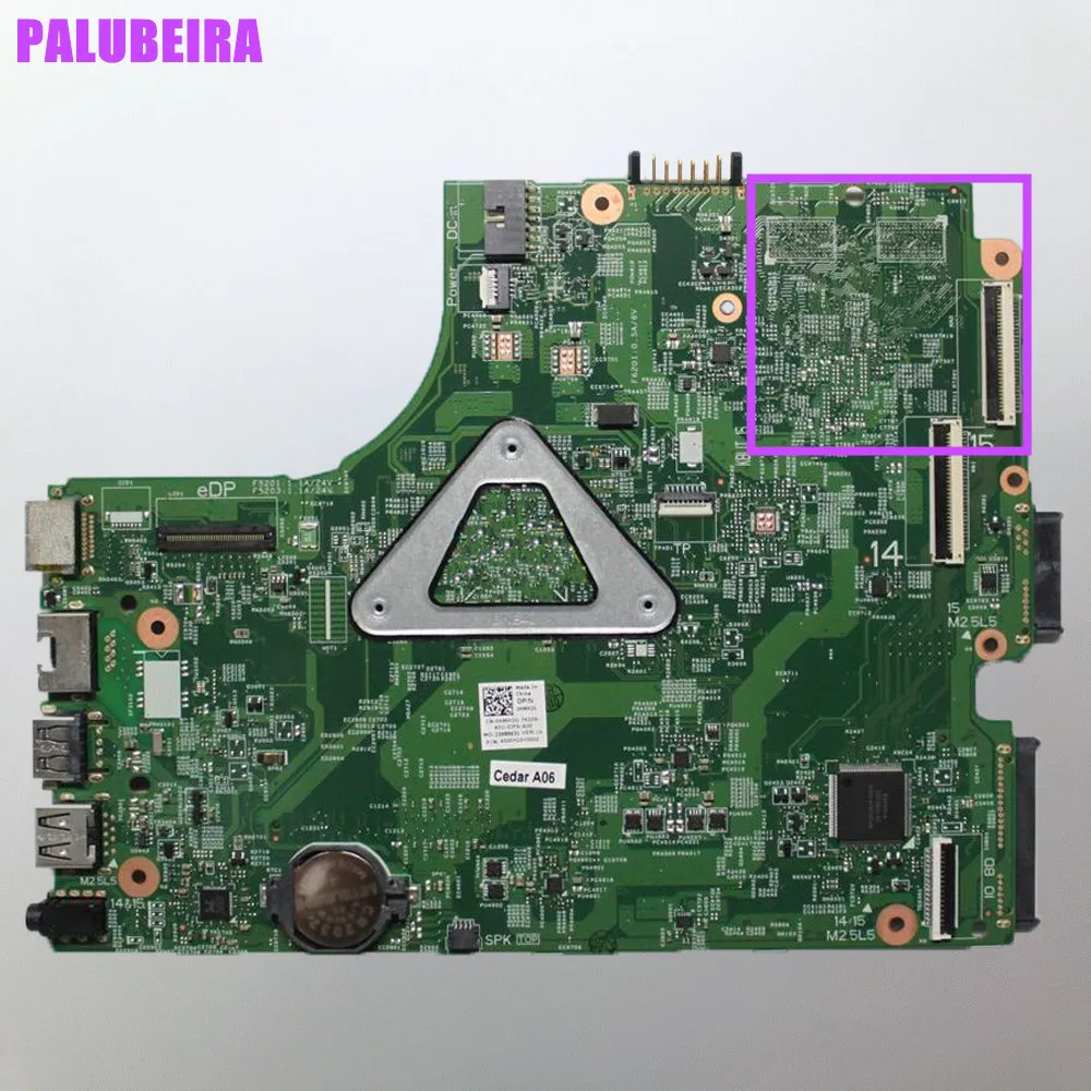 PALUBEIRA для Dell Inspiron 3541 3441 3442 3542 серийная материнская плата для ноутбука CN-03F7WK 03F7WK 3F7WK ПРБ: XY1KC с стерлингового серебра для A4-6210 Процессор
