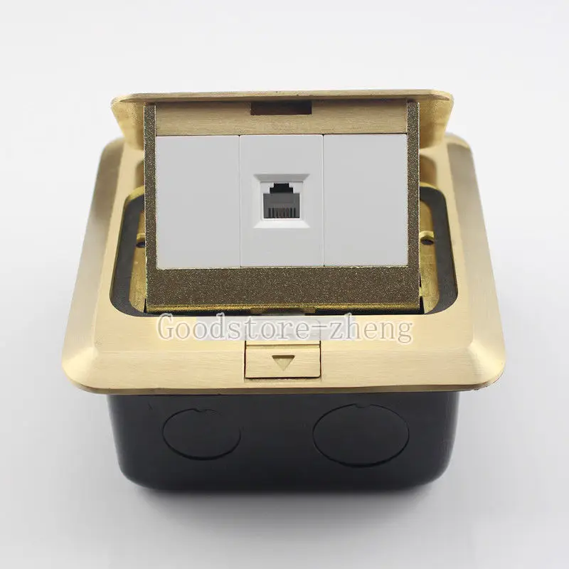 

Bronze Pop-up Single Port RJ11 TEL Socket Floor Panel Ground Outlet Receptacle