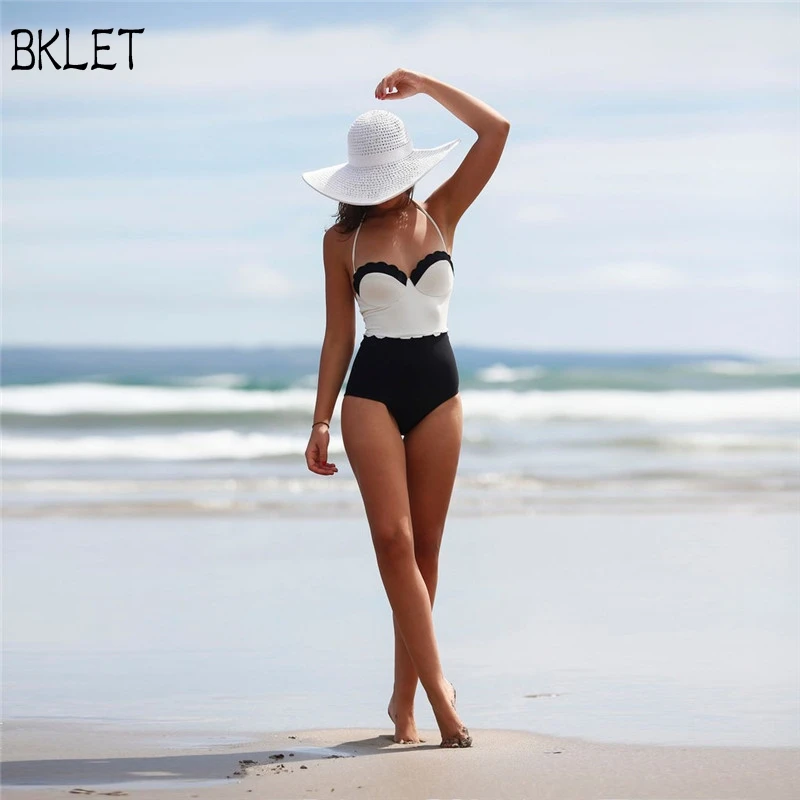 Цельный купальник 2018 сексуальный женский купальный костюм для плавания черный