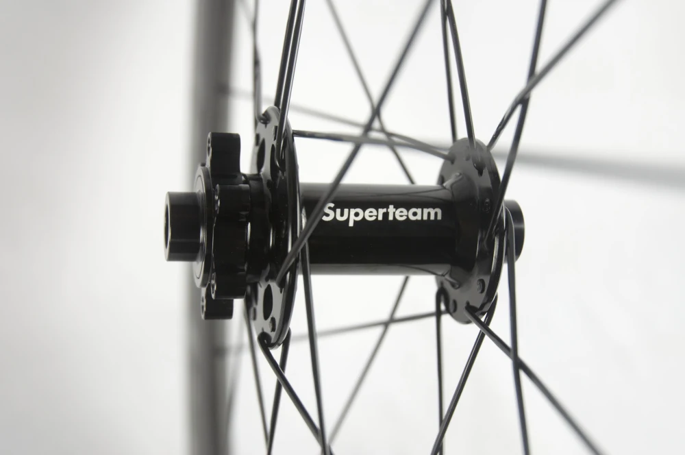 SuperTeam карбоновый довод Дисковый Тормоз Колеса 700c 60 мм дорожная колесная матовая