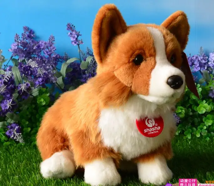 about 30cm squatting welsh corgi dog plush toy soft doll birthday gift b0101 | Игрушки и хобби